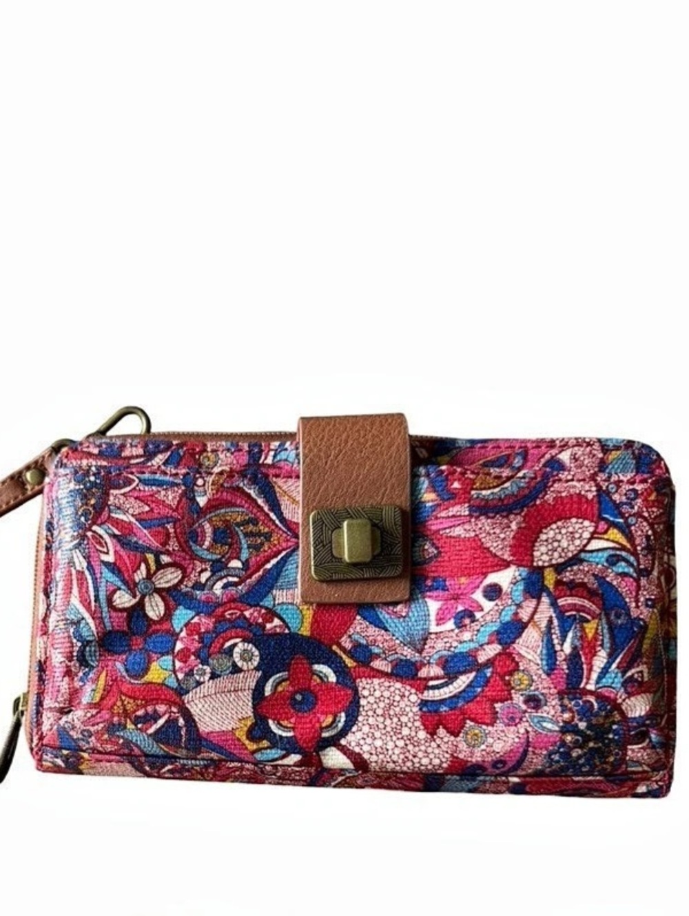 Sakroots Artist Circle Smartphone Crossbody Wallet Pink & Blue
